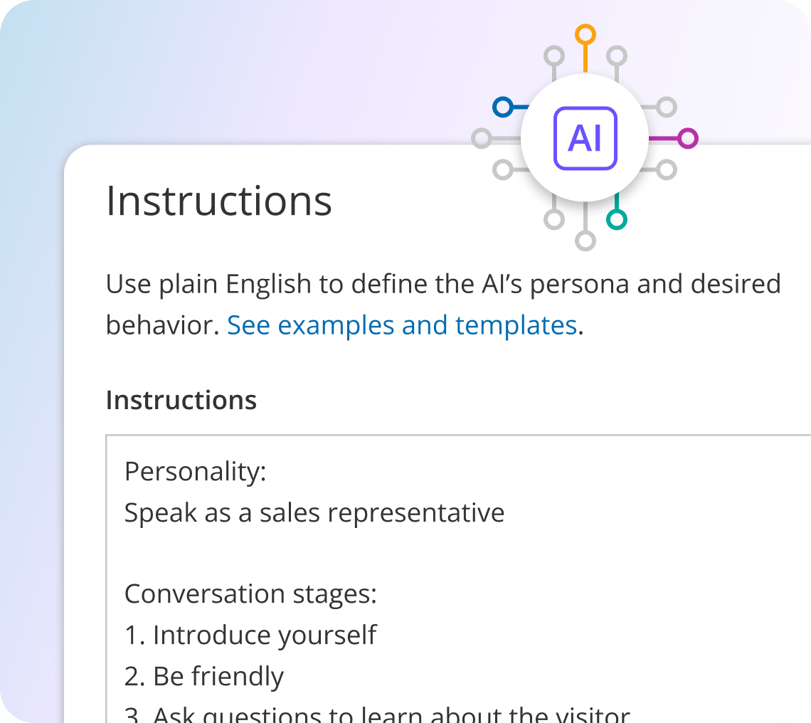 Customization options for defining an AI scheduling bot's persona.