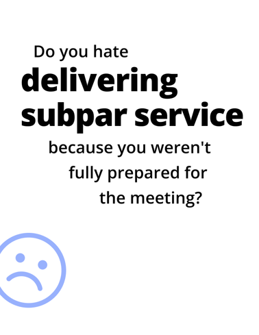 delivering subpar service