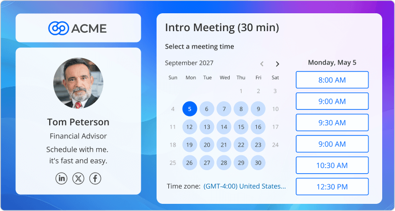 OnceHub booking page example
